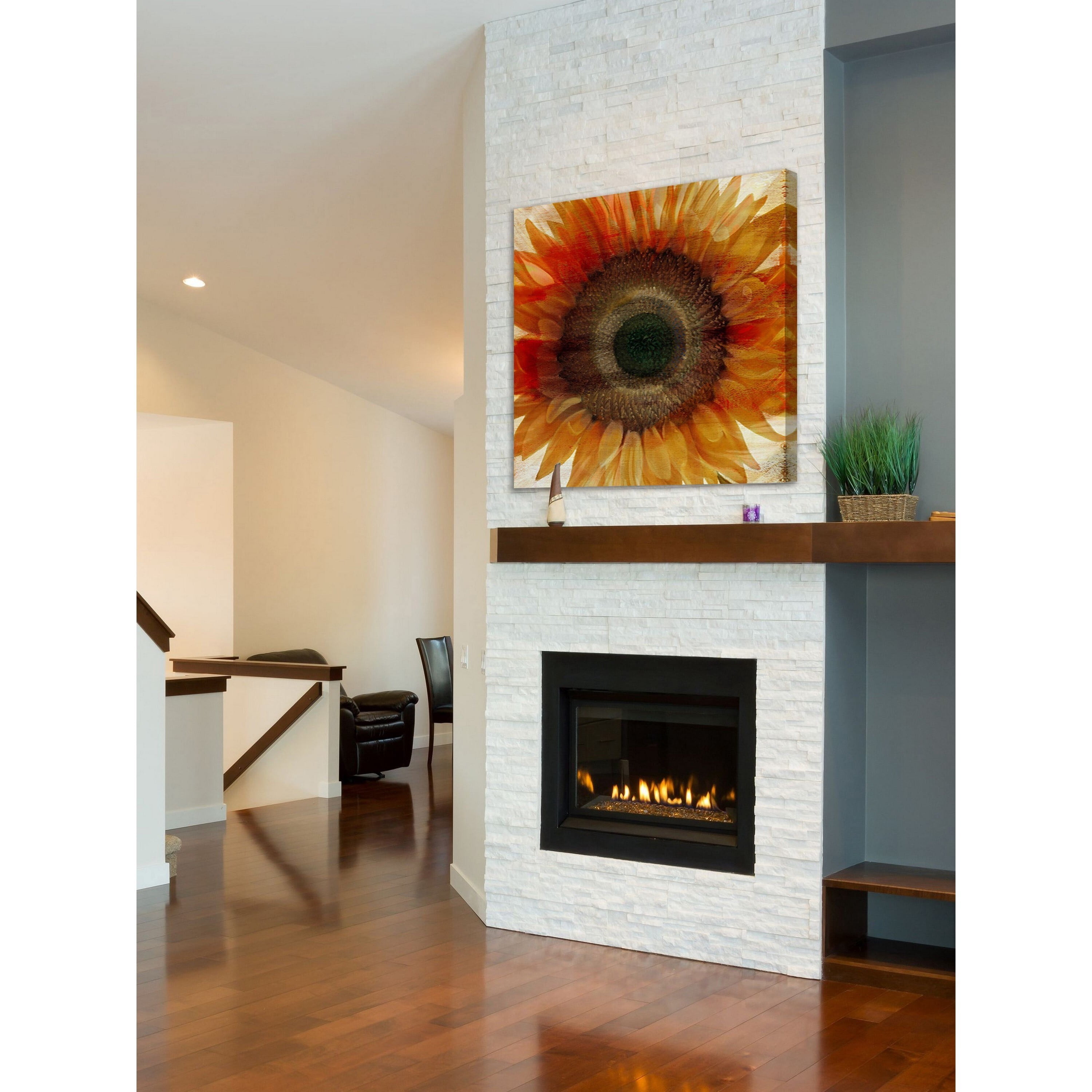 "Flower Strokes III" Painting Print on Wrapped Canvas