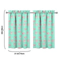 thumbnail image 4 of Set of 2 Aesthetic Pig Print Kitchen Curtains 27.5x39 Inch, Cute Farm Animal Cartoon Design Semi-Sheer Tier Curtains, Rod Pocket Short Window Panels for Home, 4 of 4