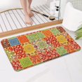thumbnail image 4 of Pioneer Flower Floral Print Pattern Bathroom Rugs Mat, Non Slip Microfiber Bathroom Rug with Rubber Backing, Soft Mats for Bathroom Floor Tub Shower, 17"x30", 4 of 5