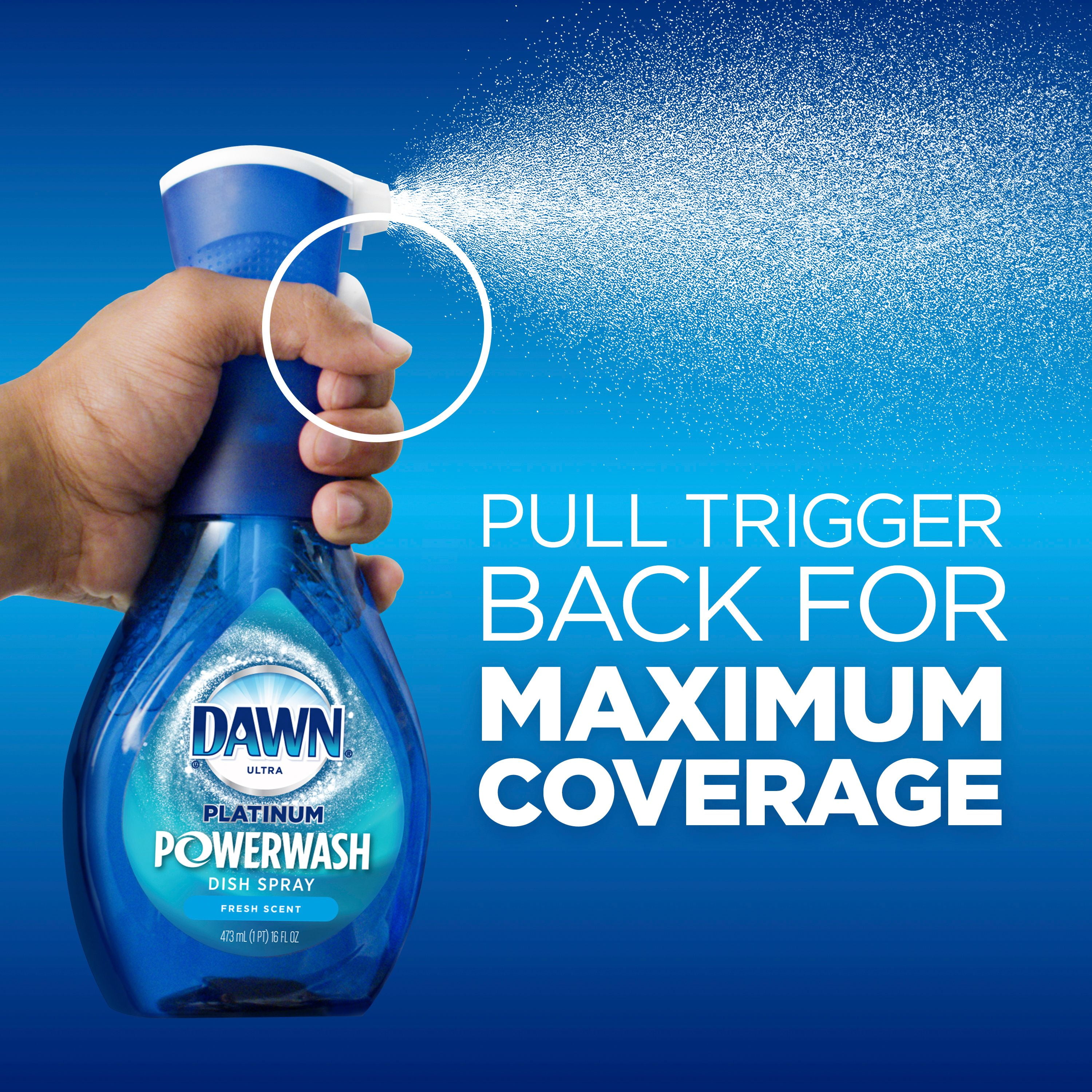 Dawn Platinum Powerwash Dish Spray, Dish Soap, Fresh Scent Bundle, 1 spray (16 fl oz) plus 3 refills (16 fl oz ea)