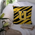 thumbnail image 3 of Letter U Initial Tiger Stripe - Black Gold  Fabric Decorative Pillow, 3 of 4