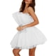 thumbnail image 2 of Txlixc - Mini vestido sin tirantes de cintura alta de hilo de malla de color sólido para mujer Txlixc  Estilo de ocio, 2 of 5