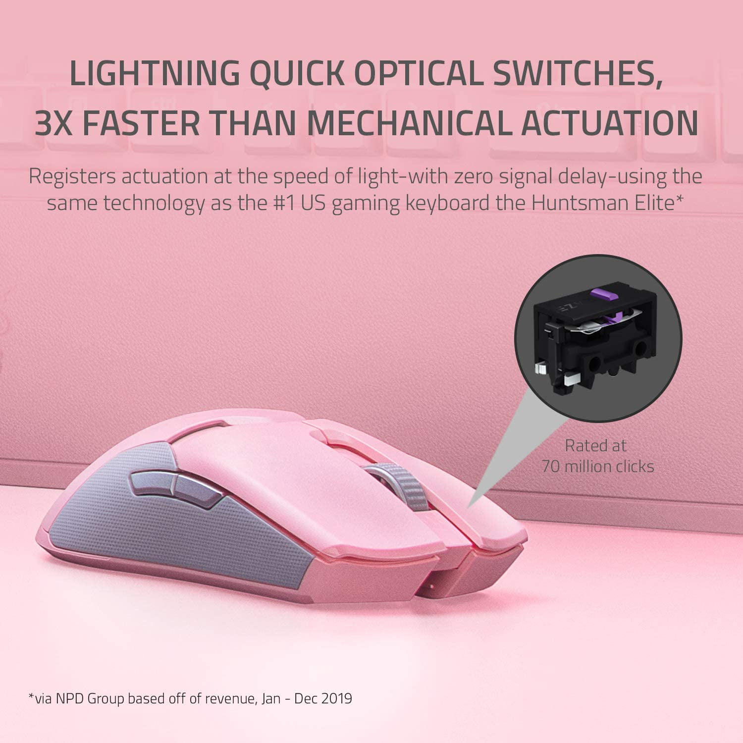 Razer Viper Ultimate Wireless Gaming Mouse Charging Dock Quartz Pink Certified Refurbished Walmart Com Walmart Com