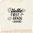 thumbnail image 4 of Inktastic Hello 1st Grade with Hearts and School Supplies Girls Toddler Dress, 4 of 5