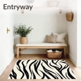 thumbnail image 3 of ODIKA 3'x5' Machine Washable Non-Slip Area Rug, Savanna Inspired Banded Elegant Fashionable High Traffic Rug, Black, 660178, 3 of 5