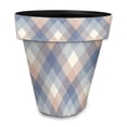 thumbnail image 2 of Briarwood Lane Pink and Blue Check Large Planter, 2 of 2