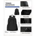 thumbnail image 4 of SIABC-Tennis Racket Bag Women Lightweight Tennis Sports Backpack Men Tennis Pickleball Badminton Squash Racket Bag, 4 of 4