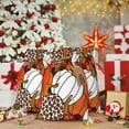 thumbnail image 3 of Fuzoiu Various Pumpkins Print Christmas Gift Bag,Burlap Gift Bag with Drawstring Closure & Hang Tag,Perfect for Holidays, Birthdays, and Special Occasions-Small, 3 of 5