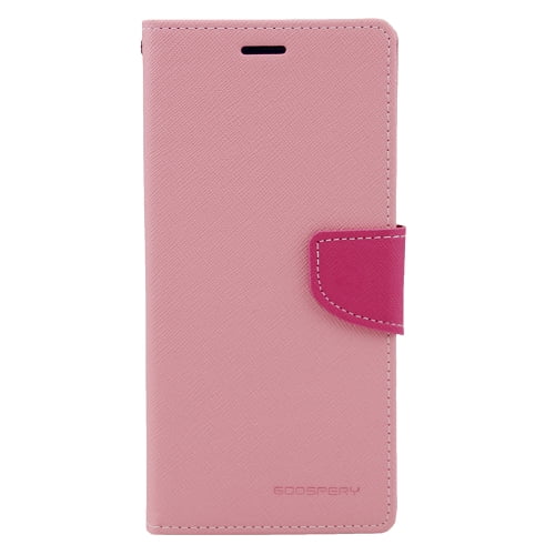 TopSave Goospery FANCY Card Holder Fabric Folio Wallet Flip Case For iPhone X(10),XS,Baby Pink