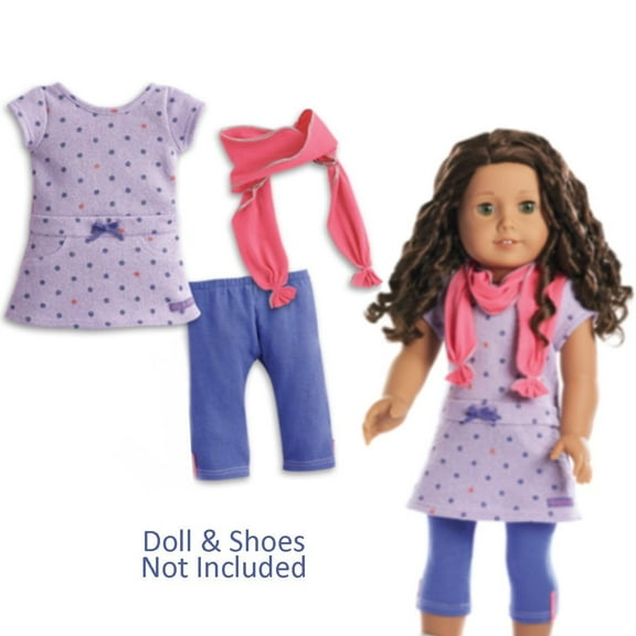 American Girl 18" Doll Truly Me Recess Ready Outfit - Top Pants and Scarf -No Shoes