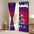 thumbnail image 3 of jejeloiu Football Sports Curtains Pack of 2 (42x84 Each),American Rugby Ball Curtains Blackout For Boys Teens, 3 of 6
