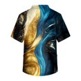 thumbnail image 3 of Men's Short Sleeve V Neck Print Chest Pocket Carer Top 4XL, 3 of 3