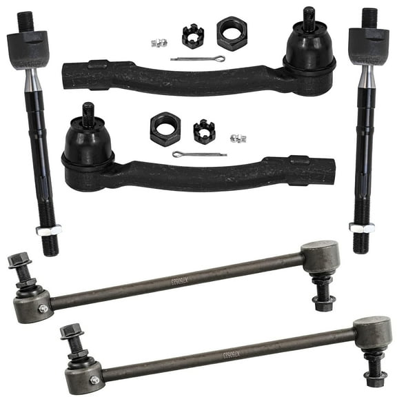 Detroit Axle - Front Sway Bar Links Inner Outer Tie Rod Ends Replacement for 2012 2013 2014 2015 2016 2017 Hyundai Accent Kia Rio - 6pc Set