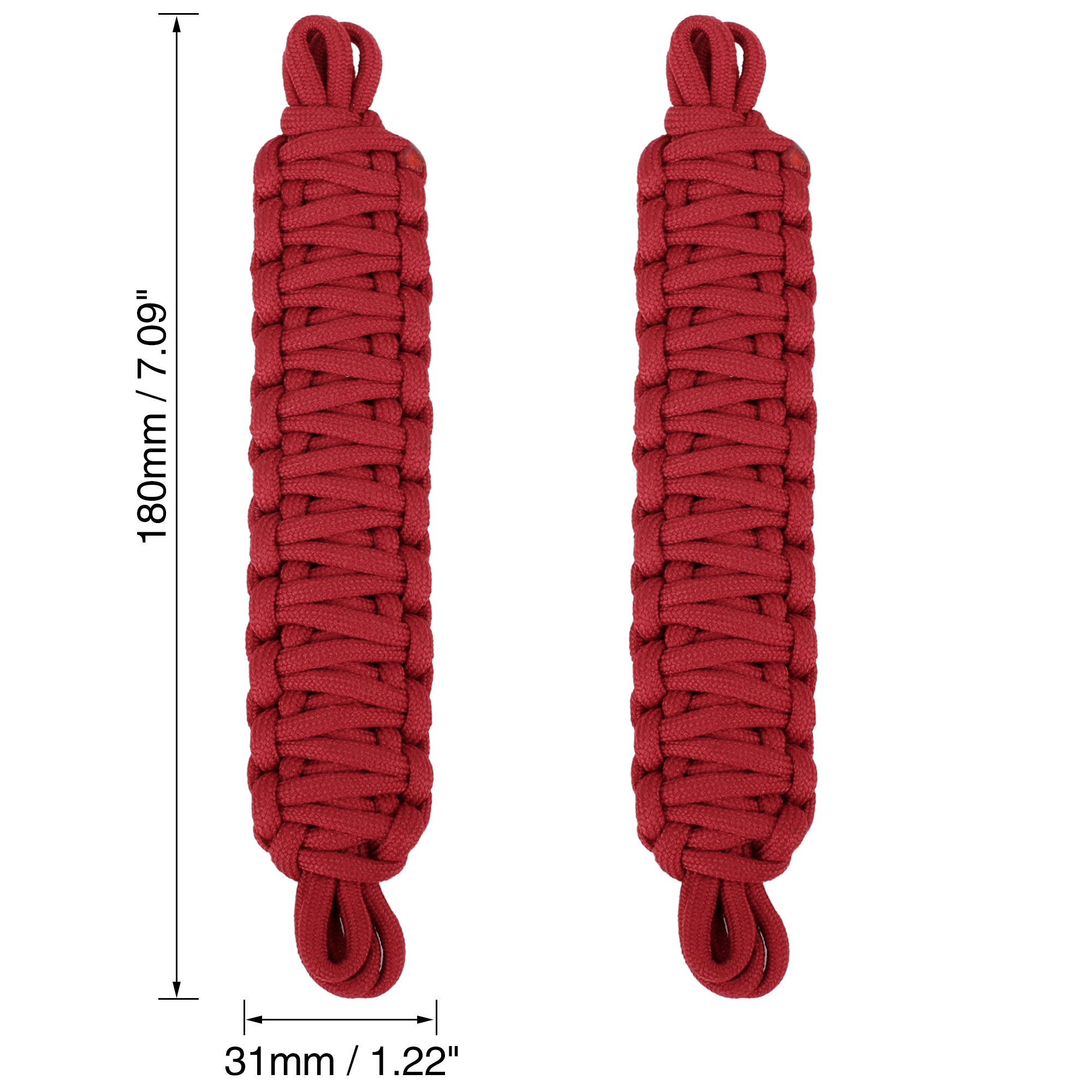 2 Pcs Red Car Door Limiting Strap