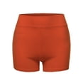 thumbnail image 2 of A2Y Women's Basic Solid Premium Cotton High Rise Bike Shorts Copper M, 2 of 6