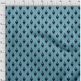 thumbnail image 4 of oneOone Cotton Flex Medium Blue Fabric Asian Ikat Craft Projects Decor Fabric Printed By The Yard 40 Inch Wide, 4 of 4