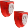 thumbnail image 1 of HUGFEGWE Solar Warning Lights with 100DB Sound, 3 Working Modes Solar Power Motion Sensor Flash Strobe Light Security Wall Lamp Waterproof for Pasture, Farm, House, Yard, Barn, Home (2 Pack), 1 of 9