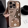 thumbnail image 2 of Funda de teléfono con dibujo de oso para iPhone, carcasa suave de silicona de caramelo para modelos 12, 11, 13, 14, 15 Pro Max, XR, XS, X, 7, 8, 15 Plus, SE SE3, 2 of 5