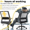 thumbnail image 3 of BestOffice Ergonomic Office Chair, Lumbar Support, Rolling Swivel for Men, Women(White), 3 of 7