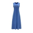 thumbnail image 2 of Vestido de verano para mujer, vestido de cuello redondo a la moda para ir de compras, citas, trabajo M, 2 of 7