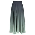 thumbnail image 4 of ameIAEA Women's Elastic Waist Casual Midi Skirt Color Block Flowy Ruffle A-Line Fall Skirts 2024, 4 of 5