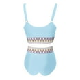 thumbnail image 4 of iTNHFP Bikini Swimsuits Women's High Waisted Bikini Sets Two Piece High Cut Bathing Suits Athletic Color Block Swimsuits, 4 of 5