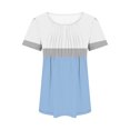 thumbnail image 4 of Camiseta Casual de Manga Corta de Mujer, Cuello Redondo de Impresión para Uso Diario, Fiesta Y Hogar, 4 of 5