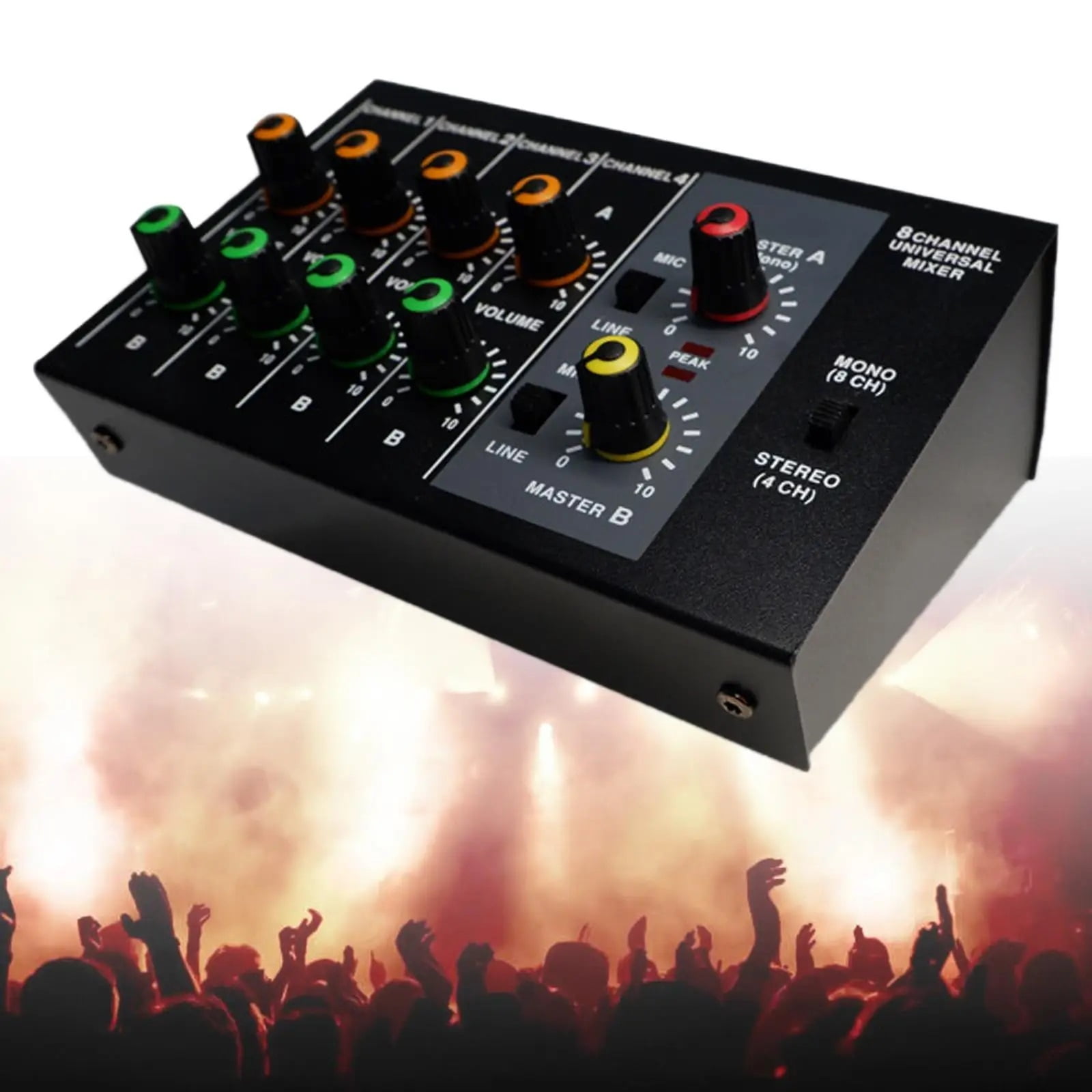 Professional Aud-io Mixer Portable Comp t Small Mixer Sound Board Console for Studio Recording Bar Home ,Precision Control