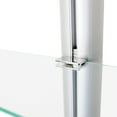 thumbnail image 4 of Danya B. Bathroom Wall Shelving Unit – Decorative Wall-Mount 3-Tier Adjustable Glass Wall Shelves on Aluminum Bars, 4 of 8