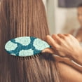 thumbnail image 4 of Vintage Floral Paddle Brush - Smoothing Hair Styling Tool with Round-Tip Bristles, No-Pull Comfort for Wet & Dry Hair, 4 of 7