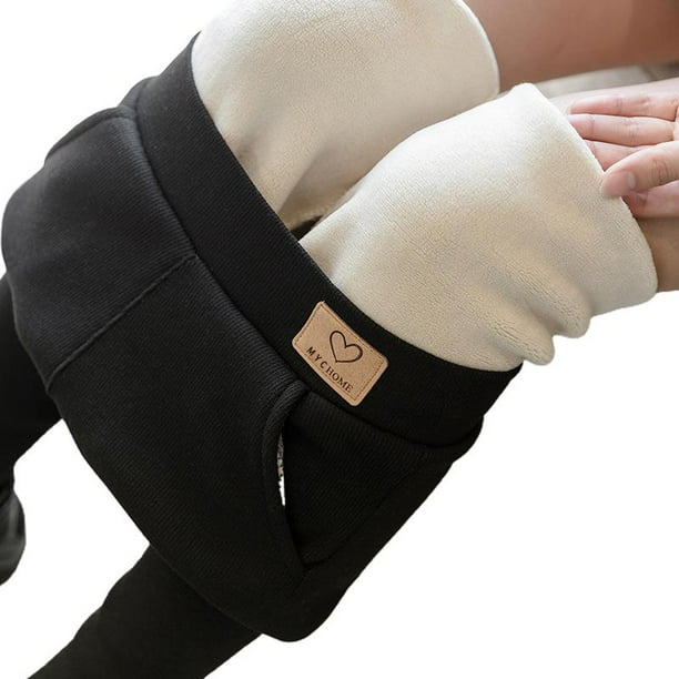 Forro Polar Para Mujer, Mallas Gruesas Elásticas De Cintura Alta Con Bolsillos, Pantalones De Yoga Cálidos Térmicos Para Invierno, Pantalones Para Senderismo Y Correr Serendint HA046943-01