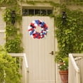thumbnail image 6 of American Flag Floral Wreath Patriotic Tulip Silk Memorial Day 4th of July Wreaths, 16'' Holiday Wedding Garland Door Décor, 6 of 8