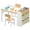 Wood, variant on Wooden Kids Art Workstation Set with Storage Bins & Paper Roll, Multi-Purpose Play Furniture for Drawing Learning Reading, Playroom Nursery Home Use