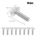 thumbnail image 5 of HAMPPLIES 30Pcs T Slot Bolt for Robotic Projects with Stainless Steel and Nut Retention M6x25, 5 of 8