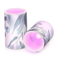 thumbnail image 2 of Eucalyptus Leaves Watercolor Flickering Flameless Candles Battery Operated with Remote Timer LED Pillar Candles Set of 2, 2 of 7