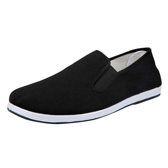 Men Boys Casual Sneakers Sports Running Breathable Solid Canvas Slip-On Shoes