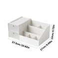 thumbnail image 3 of TZYUDK Multi Drawer Cosmetic Storage Box for Small Items Makeup Brushes Organization Desktop Vanity Counter Classified Compartments White Plastic, 3 of 6