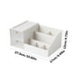 thumbnail image 3 of Organizador pequeño de cajones cosméticos - caja de sobremesa de plástico de 27,5x17x12cm para maquillaje, joyería y papelería - blanco, verde, rosa, 3 of 6