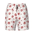 thumbnail image 4 of Lsque Mens Swim Trunks Lips Kiss Pattern - Bathing Suit Compression Liner - Beach Swim Shorts Swimwear - (S-3XL) - Stretch Quick Dry -Small, 4 of 9