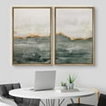 thumbnail image 2 of IDEA4WALL Framed Canvas Print Wall Art Set of 2 Gold & Gray Pastel Watercolor Stroke Geometric Abstract Modern Art Decorative Contemporary Artwork for Bedroom, Office - 16"x24"x2 Panels Natural, 2 of 5