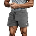 thumbnail image 2 of Gym Shorts Men Summer Casual Elastic Mid Waist Straight Leg Athletic Workout Running Jogging Shorts with Pockets, 2 of 6