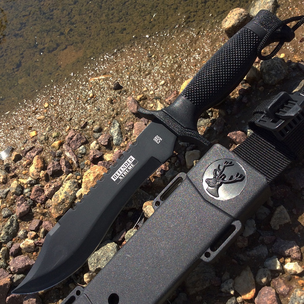 12" Heavy duty Army Survival Knife Hunting Knife Black Walmart Canada