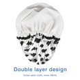 thumbnail image 4 of Shower Caps,White and Black Of Leopard Print Waterproof Shower Cap for Women 4 Pieces,Double Reusable Hair Cover for Shower PEVA Elastic Stretch Hem, 4 of 7