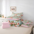 thumbnail image 6 of Homewish Retro Country Flower 7-Piece Twin Bedding Sets,Rustic Farmhouse Cabin Bedding Comforter Set,Pink Green Sheet Sets For Girls Teens,Luxury Bedroom Decor Reversible, 6 of 8