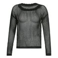 thumbnail image 5 of Dtydtpe Oversized Sweaters for Women, Womens Knit Top Long Sleeve Crochet Hollow Out Crewneck Sweater Tops Sweaters for Women, 5 of 5