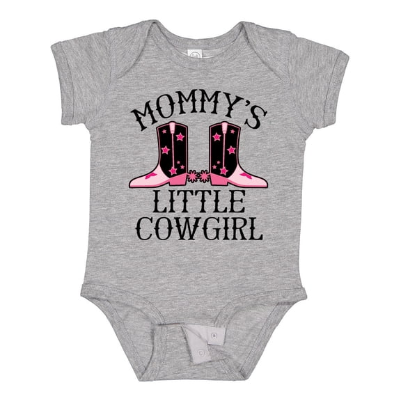 Inktastic Mommy Little Cowgirl Baby Clothes Girls Baby Bodysuit