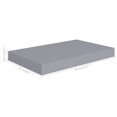 thumbnail image 4 of vidaXL Floating Wall Shelves 2 pcs Grey 40x23x3.8 cm MDF, 4 of 5