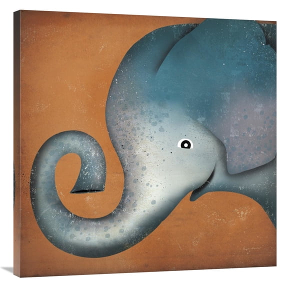 Global Gallery's 'Elephant Wow' By Ryan Fowler Stretched Canvas Wall Art