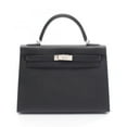 thumbnail image 1 of Pre-Owned Hermes Kelly 32 handbag, Epsom leather, women's, black (Good), 1 of 8