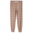 thumbnail image 4 of Men's Casual Checkered Bundle Leg Foot Home Sleeping Pants Christmas Pajama Plaid Pants, 4 of 4